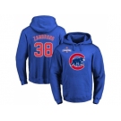 Chicago Cubs #38 Carlos Zambrano Blue 2016 World Series Champions Primary Logo Pullover Baseball Hoodie