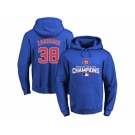 Chicago Cubs #38 Carlos Zambrano Blue 2016 World Series Champions Pullover Baseball Hoodie