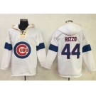 Chicago Cubs #44 Anthony Rizzo White Pullover Baseball Hoodie