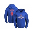 Chicago Cubs #8 Andre Dawson Blue 2016 World Series Champions Pullover Baseball Hoodie