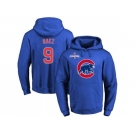 Chicago Cubs #9 Javier Baez Blue 2016 World Series Champions Primary Logo Pullover Baseball Hoodie