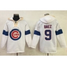 Chicago Cubs #9 Javier Baez White Pullover MLB Hoodie