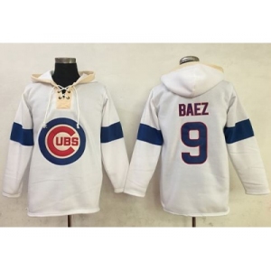 Chicago Cubs #9 Javier Baez White Pullover MLB Hoodie