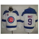 Chicago Cubs #9 Javier Baez White Sawyer Hooded Sweatshirt Baseball Hoodie