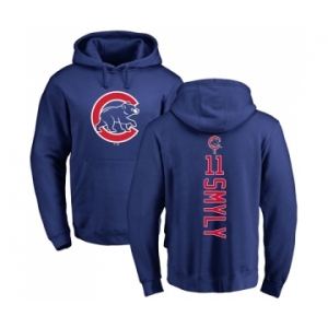 MLB Nike Chicago Cubs #11 Drew Smyly Royal Blue Backer Pullover Hoodie
