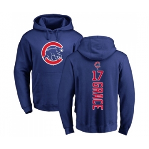 MLB Nike Chicago Cubs #17 Mark Grace Royal Blue Backer Pullover Hoodie