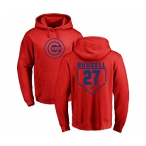 MLB Nike Chicago Cubs #27 Addison Russell Red RBI Pullover Hoodie