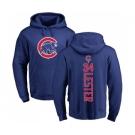 MLB Nike Chicago Cubs #34 Jon Lester Royal Blue Backer Pullover Hoodie