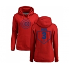 MLB Women's Nike Chicago Cubs #3 David Ross Red RBI Pullover Hoodie