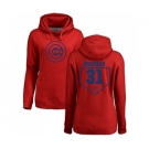 MLB Women's Nike Chicago Cubs #31 Greg Maddux Red RBI Pullover Hoodie