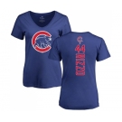 MLB Women's Nike Chicago Cubs #44 Anthony Rizzo Royal Blue Backer T-Shirt