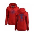 MLB Women's Nike Chicago Cubs #5 Albert Almora Jr Red RBI Pullover Hoodie