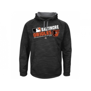 Men's Baltimore Orioles Big & Tall On-Field Black Team Choice Streak Therma Base Fleece Hoodie