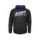 Men's Colorado Rockies Authentic Collection Black Team Choice Streak Hoodie