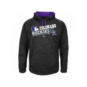 Men's Colorado Rockies Authentic Collection Black Team Choice Streak Hoodie