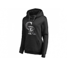 Women's Colorado Rockies Platinum Collection Pullover Hoodie Black