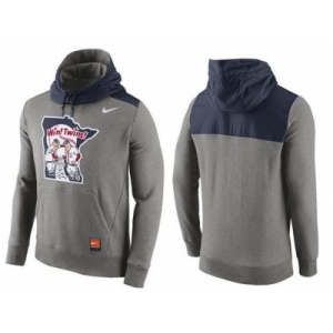 Men's Minnesota Twins Nike Gray Cooperstown Collection Hybrid Pullover Hoodie