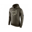 Men's Washington Nationals Nike Olive Salute To Service KO Performance Hoodie