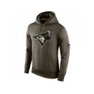 Men's Toronto Blue Jays Nike Olive Salute To Service KO Performance Hoodie