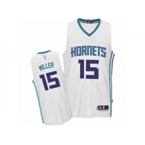 Men's Adidas Charlotte Hornets #15 Percy Miller Authentic White Home NBA Jersey