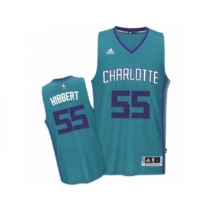 Men's Adidas Charlotte Hornets #55 Roy Hibbert Swingman Light Blue Road NBA Jersey