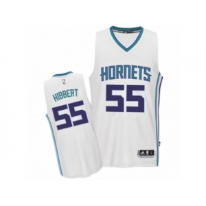 Men's Adidas Charlotte Hornets #55 Roy Hibbert Swingman White Home NBA Jersey