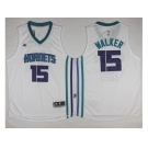 Revolution 30 Charlotte Hornets #15 Kemba Walker White Stitched NBA Jersey