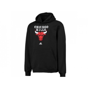 Adidas Chicago Bulls Black Logo Pullover Hoodie Sweatshirt