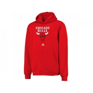 Adidas Chicago Bulls Red Logo Pullover Hoodie Sweatshirt