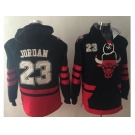 Chicago Bulls #23 Michael Jordan Black Name & Number Pullover NBA Hoodie