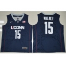 Conn Huskies #15 Kemba Walker Navy Blue Basketball Stitched NCAA Jersey