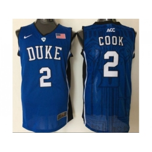Duke Blue Devils #2 Quinn Cook Blue Basketball Stitched NCAA Jersey
