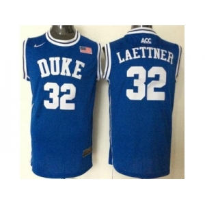 Duke Blue Devils #32 Christian Laettner Blue Basketball New Stitched NCAA Jersey