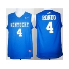 Kentucky Wildcats #4 Rajon Rondo Royal Blue College Basketball