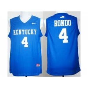 Kentucky Wildcats #4 Rajon Rondo Royal Blue College Basketball
