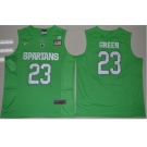 Michigan State Spartans #23 Draymond Green Apple Green Authentic Basketball Stitched NCAA Jersey