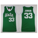 Michigan State Spartans #33 Magic Johnson Green Throwback Basketball Stitched NCAA Jersey