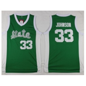 Michigan State Spartans #33 Magic Johnson Green Throwback Basketball Stitched NCAA Jersey