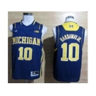 Michigan Wolverines Tim Hardaway Jr #10 Basketball Authentic Jerseys Navy Blue