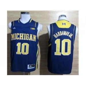 Michigan Wolverines Tim Hardaway Jr #10 Basketball Authentic Jerseys Navy Blue