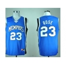 NBA NCAA Memphis Tigers Derrick Rose #23 Blue College Throwback Jersey