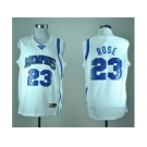 NBA NCAA Memphis Tigers Derrick Rose #23 white College Throwback Jersey