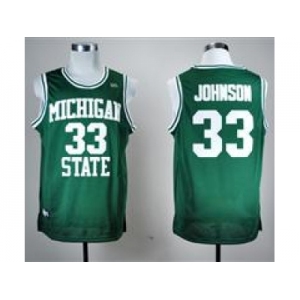 NBA NCAA Michigan State Spartans Earvin Magic Johnson #33 College Hardwood Legends Green