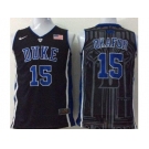 NCAA Blue Devils #15 Jahlil Okafor Black Basketball Stitched Jerseys