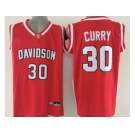 NCAA Davidson Wildcats #30 Curry red Basketball Stitched Jerseys