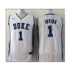 NCAA Duke Blue Devils #1 Irving White Basketball Stitched Jerseys