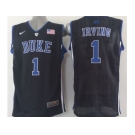 NCAA Duke Blue Devils #1 Irving black Basketball Jerseys