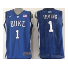 NCAA Duke Blue Devils #1 Irving blue Basketball Jerseys