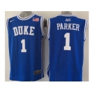 NCAA Duke Blue Devils #1 Jabari Parker blue Basketball Stitched Jerseys(Parker)