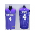 NCAA Kentucky Wildcats #4 Rajon Rondo Blue Basketball Stitched Jersey